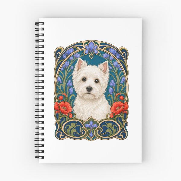 Item preview, Westie Art Nouveau Floral Dog Lover Design designed and sold by AntiqueImages.