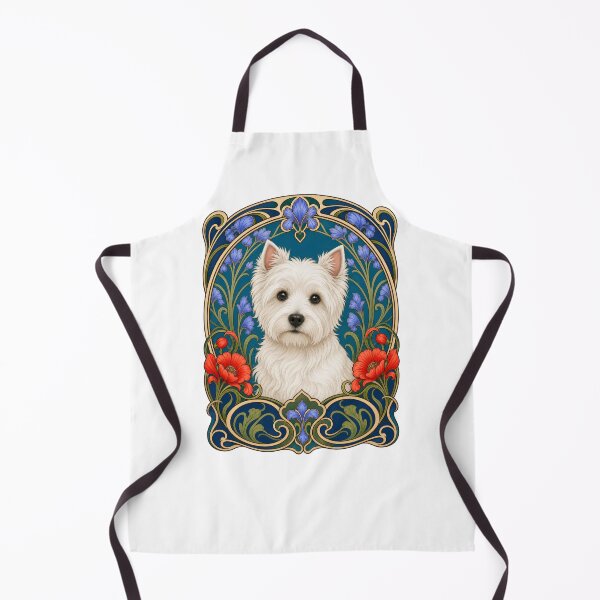 Item preview, Westie Art Nouveau Floral Dog Lover Design designed and sold by AntiqueImages.