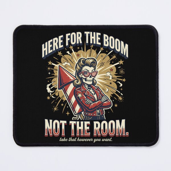 Item preview, Here For The Boom Not The Room - Patriotic Skeleton Fireworks Graphic designed and sold by BumbleBloom7.