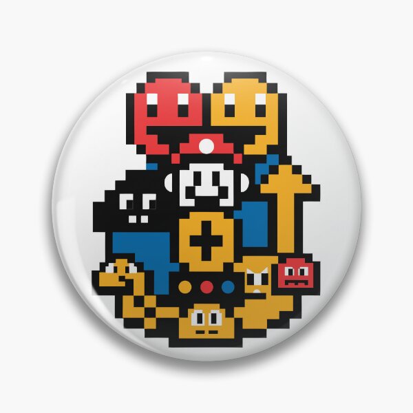 Item preview, 90s Pixel Art Collage of Iconic Game Characters designed and sold by Inklyst.