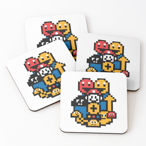 Item preview, 90s Pixel Art Collage of Iconic Game Characters designed and sold by Inklyst.
