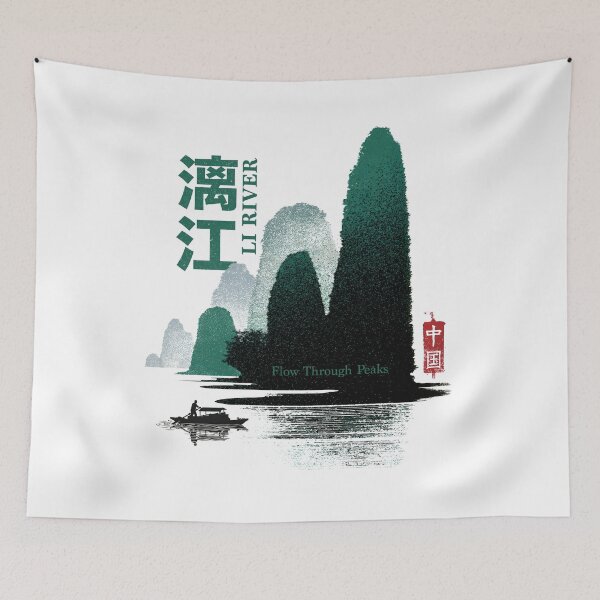 Item preview, Poetic Li River Flow Through Peaks Scenery designed and sold by EdvvinStudios.