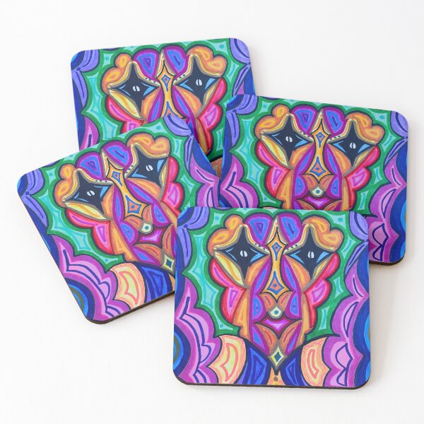 Item preview, Futuristic Abstract Rainbow Robot designed and sold by artbyalette.