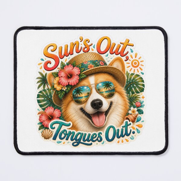 Item preview, Sun's Out Tongues Out – Funny Golden Corgi Summer designed and sold by DailyStruggleCo.