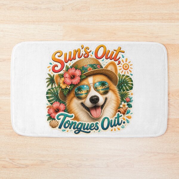 Item preview, Sun's Out Tongues Out – Funny Golden Corgi Summer designed and sold by DailyStruggleCo.