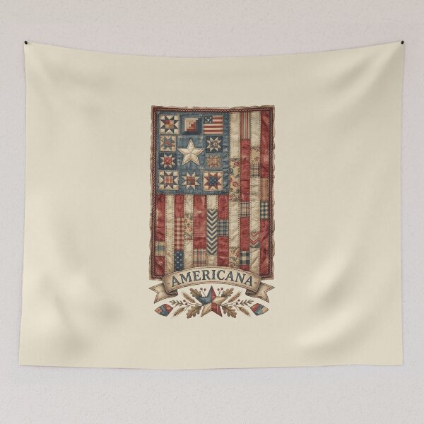 Item preview, America Flag Quilt | Patriotic Quilt Flag | American Flag Design designed and sold by KelliesGrafix.