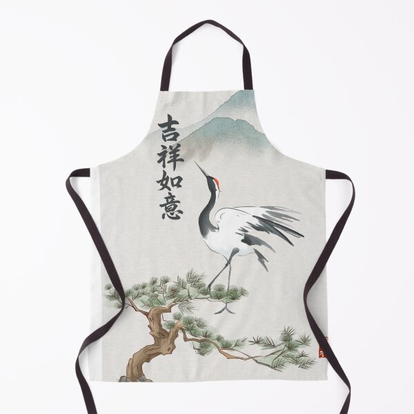 Item preview, Graceful Crane Longevity Zen Art designed and sold by AetherNest | Sacred Art by Alicia Jia D.
