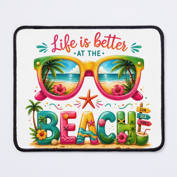 Item preview, Life Is Better at the Beach Design designed and sold by Pampam-stickers.