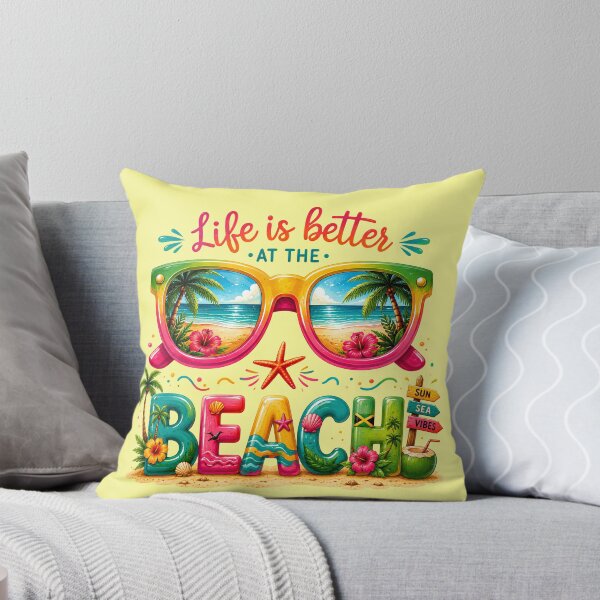 Item preview, Life Is Better at the Beach Design designed and sold by Pampam-stickers.