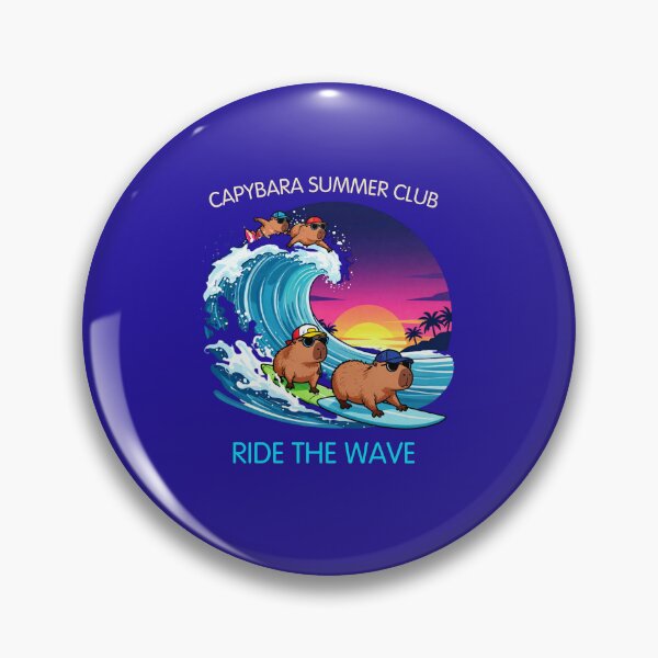 Item preview, Ride the Wave – Capybara Summer Club | Surfing Capybara Design designed and sold by BCapybara.