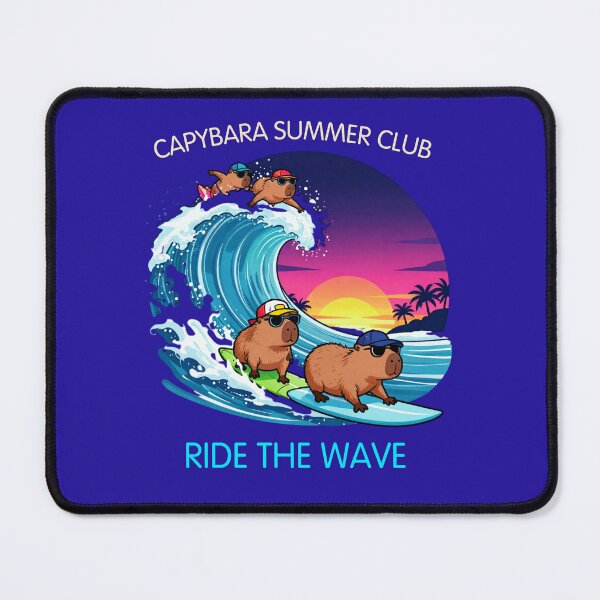Item preview, Ride the Wave – Capybara Summer Club | Surfing Capybara Design designed and sold by BCapybara.