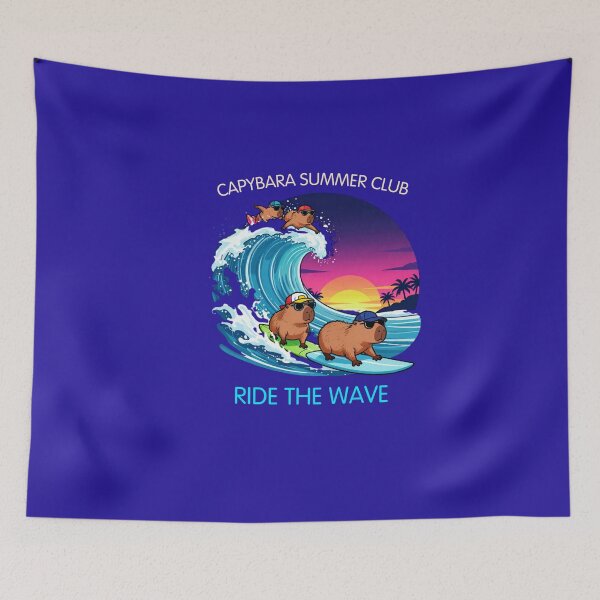 Item preview, Ride the Wave – Capybara Summer Club | Surfing Capybara Design designed and sold by BCapybara.