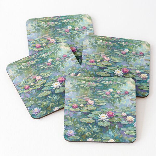 Item preview, Water lilies impressionism illustration  designed and sold by Cozy Beam Studio.