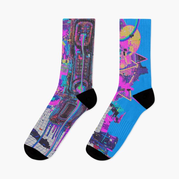 Item preview, Neon Cyber Payphone: Melting Vaporwave Grid designed and sold by A E S T H E T A T A G.