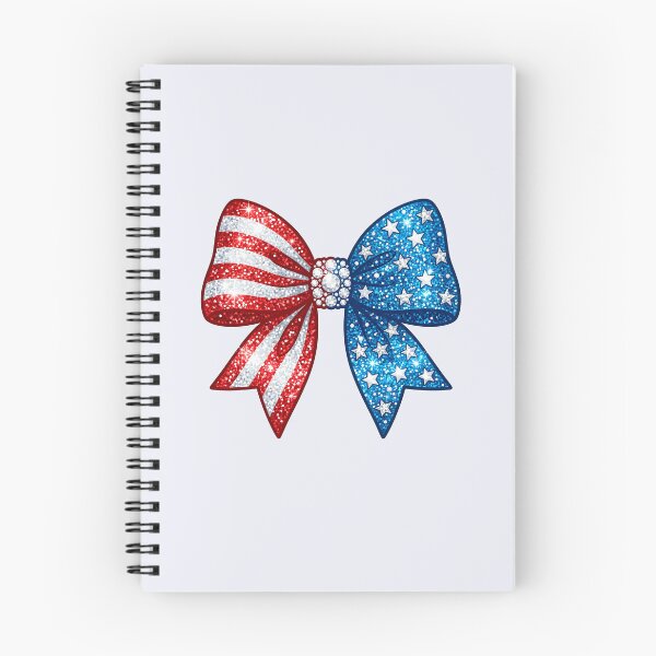 Item preview, USA Coquette Bow Faux Rhinestone Patriotic Fourth of July Sticker designed and sold by JulyClub.
