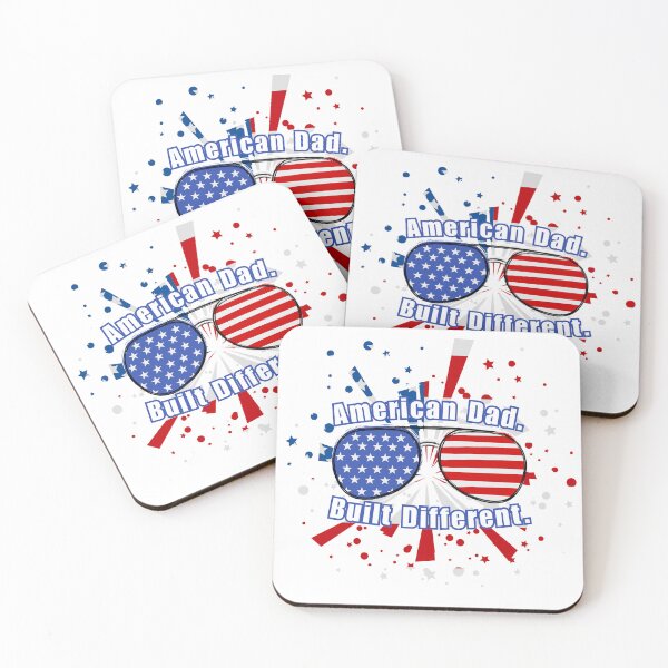 Item preview, American Dad. Built Different. | Patriotic Father's Day Design designed and sold by MagnetStyle.