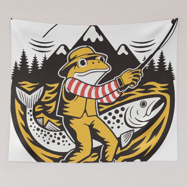 Item preview, frog fisherman designed and sold by fallmoree.