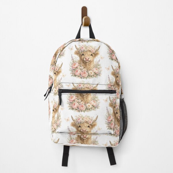 Item preview, Floral Cow with Flowers – Whimsical Boho Art. designed and sold by Clothes With Smiling Animals Walt Gral.
