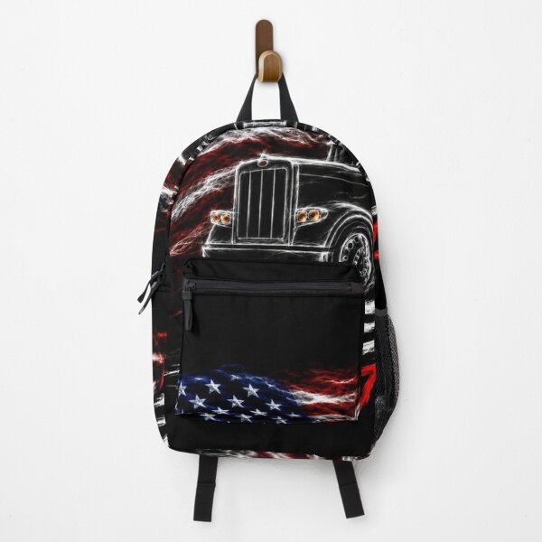 Item preview, Diesel Outlaw American Thunder Semi Truck Patriotic Trucker Shirt designed and sold by 18 Life Outlaw.
