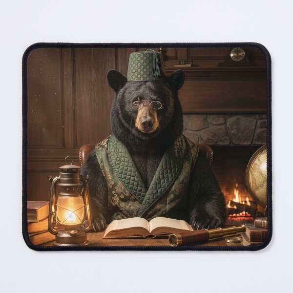 Item preview, Black Bear Scholar Bones Up on Geography designed and sold by Tridentulus.