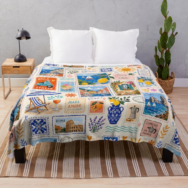 Item preview, Italian Summer Postcards patterns design designed and sold by Aramdesing.