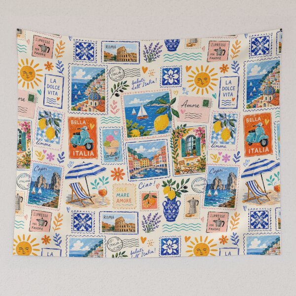 Item preview, Italian Summer Postcards patterns design  designed and sold by Aramdesing.