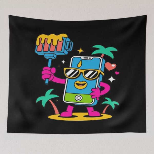 Item preview, Cute Cartoon Mobile Phone Tropical Beach Vacation Art designed and sold by DailySparks.