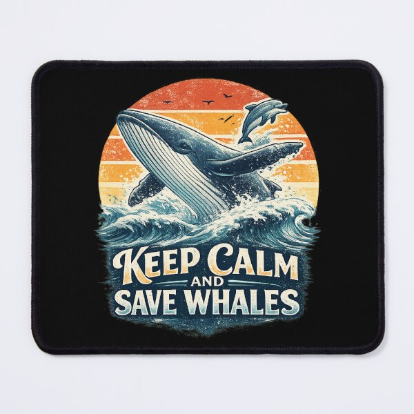 Item preview, World Whale And Dolphin Day Retro Whale Lover Gift For Ocean Conservation Enthusiasts designed and sold by Im-Ara.