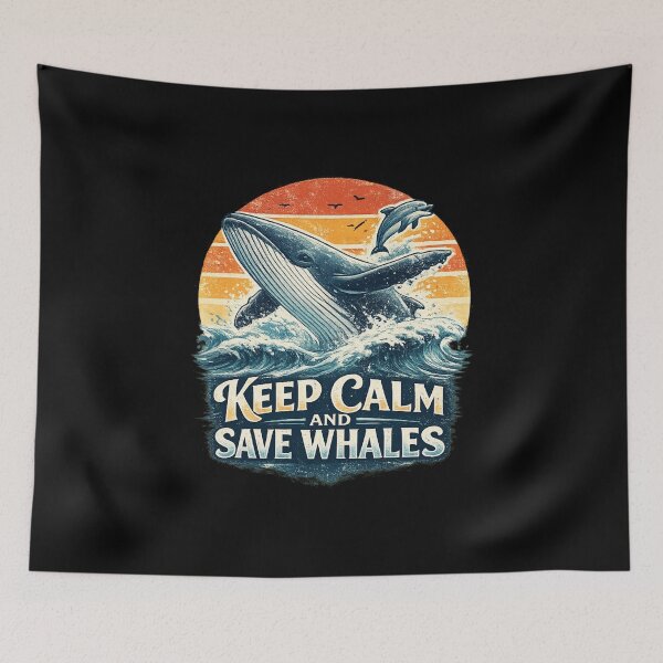 Item preview, World Whale And Dolphin Day Retro Whale Lover Gift For Ocean Conservation Enthusiasts designed and sold by Im-Ara.