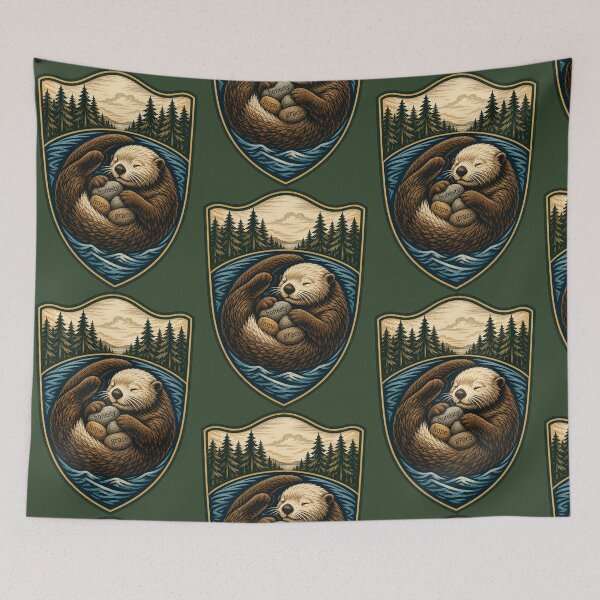 Item preview, Otter crest designed and sold by Em & Riley Creative.