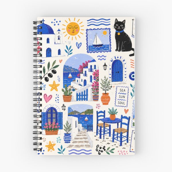 Item preview, Greek Island Doodle Collection designed and sold by Aramdesing.