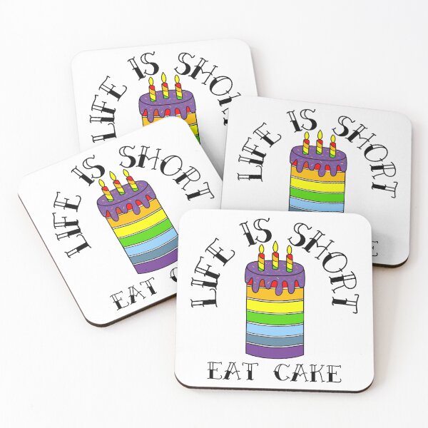 Item preview, Funny Birthday Cake Life Is Short  designed and sold by Sartoris Art.