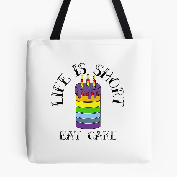Item preview, Funny Birthday Cake Life Is Short  designed and sold by Sartoris Art.