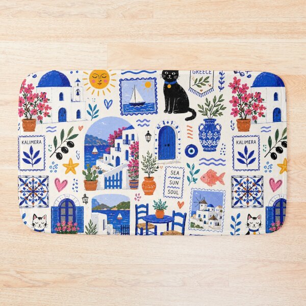 Item preview, Greek Island Doodle Collection designed and sold by Aramdesing.