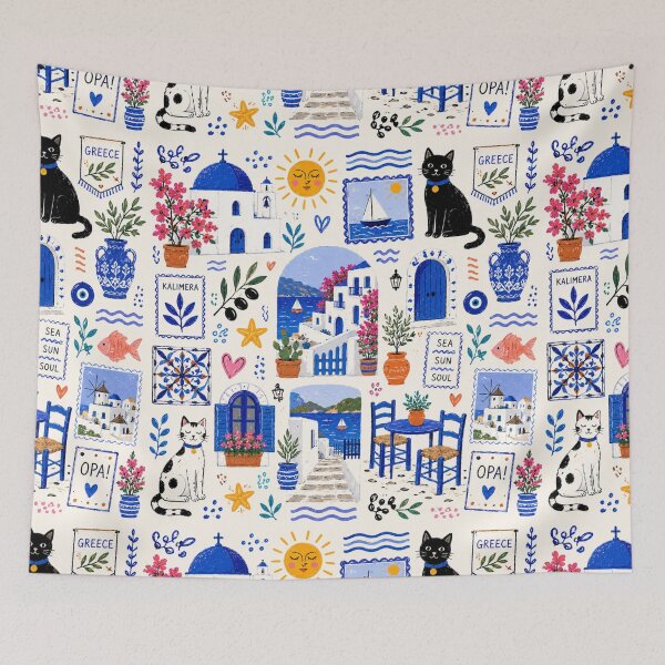 Item preview, Greek Island Doodle Collection designed and sold by Aramdesing.