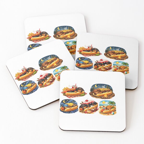 Item preview, Dachshund sleeping in a hot dog bun - fun and cute design. designed and sold by tanov.
