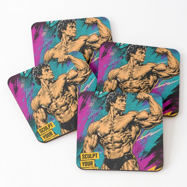 Item preview, Muscle is Art Bodybuilding Retro Comic designed and sold by JonelleTshirts.