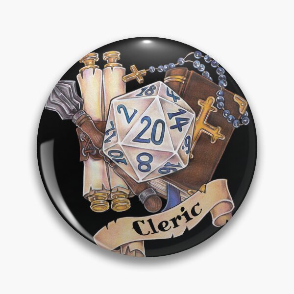 Item preview, Role-playing game tabletop D20 dice gift cleric designed and sold by ZadzeneaArt.
