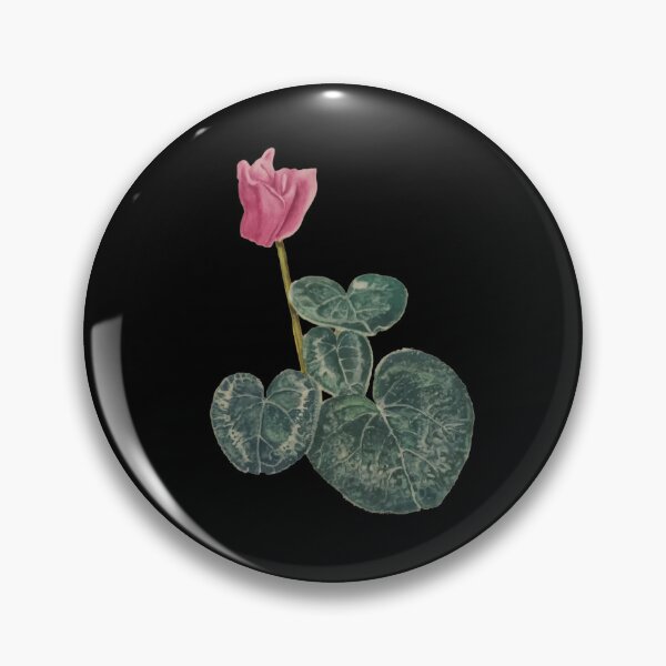 Item preview, Vintage Cyclamen Flower Watercolor - Dark Botanical Art designed and sold by Arteandart.