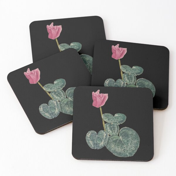 Item preview, Vintage Cyclamen Flower Watercolor - Dark Botanical Art designed and sold by Arteandart.