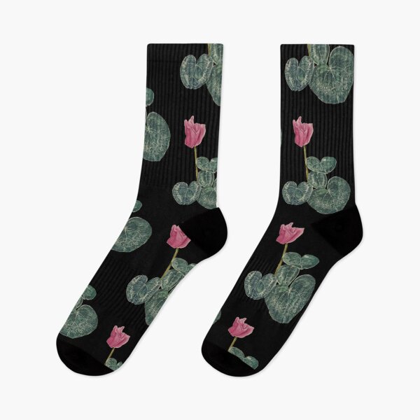 Item preview, Vintage Cyclamen Flower Watercolor - Dark Botanical Art designed and sold by Arteandart.