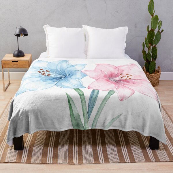Item preview, Transgender pride color lillies designed and sold by Mia's Menagerie.
