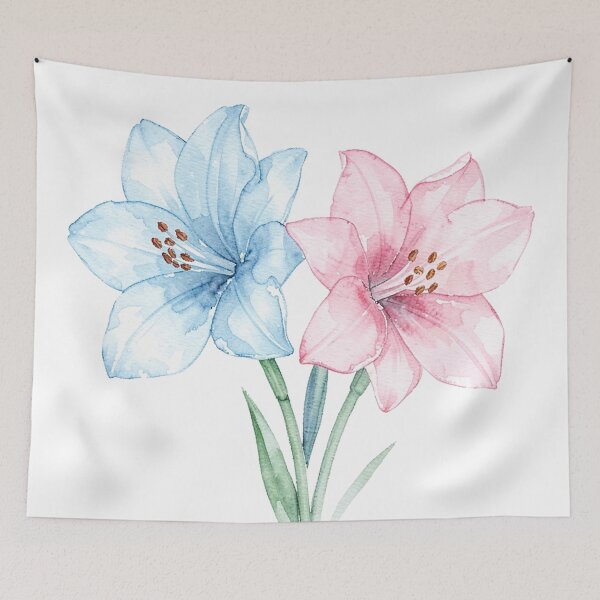 Item preview, Transgender pride color lillies designed and sold by Mia's Menagerie.