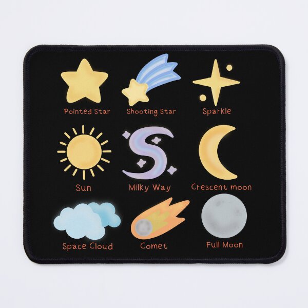 Item preview, Cute Pastel Celestial Space Sticker Grid Illustration for Moon and Star Lovers designed and sold by Teenidesign .
