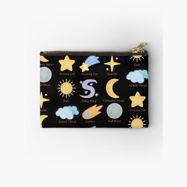 Item preview, ⁠Cute Pastel Celestial Space Sticker Grid Illustration for Moon and Star Lovers⁠ designed and sold by Teenidesign .