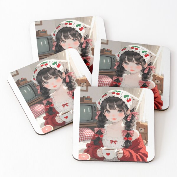 Item preview, Anime Girl Cherry Tea Cozy Art designed and sold by animenosekaiii.