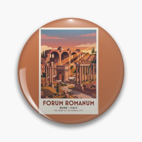 Item preview, Roman Forum Italy Vintage Travel Poster Ancient Rome designed and sold by RetroRewind Studio.