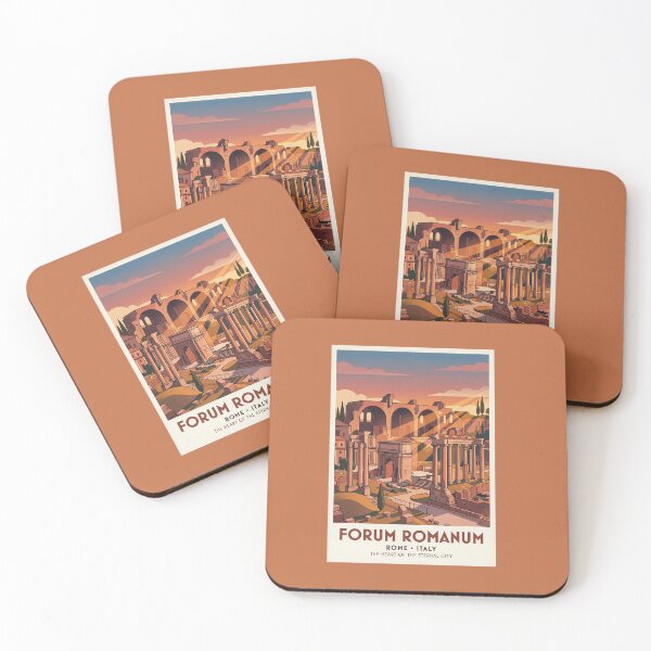Item preview, Roman Forum Italy Vintage Travel Poster Ancient Rome designed and sold by RetroRewind Studio.