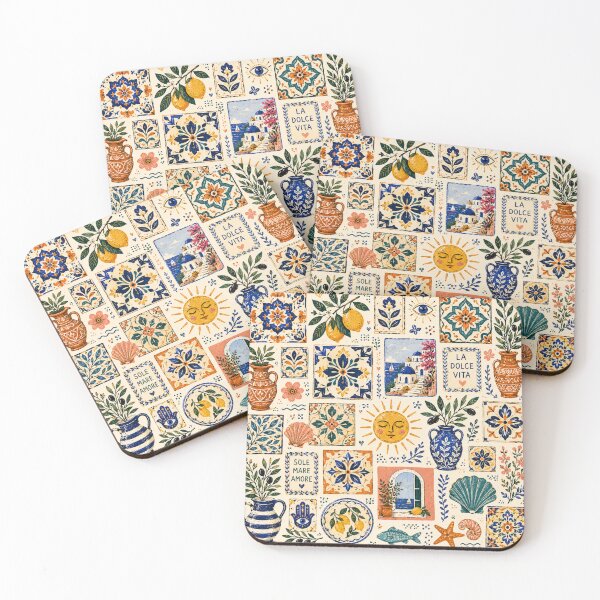 Item preview, Boho Mediterranean Tiles designed and sold by Aramdesing.