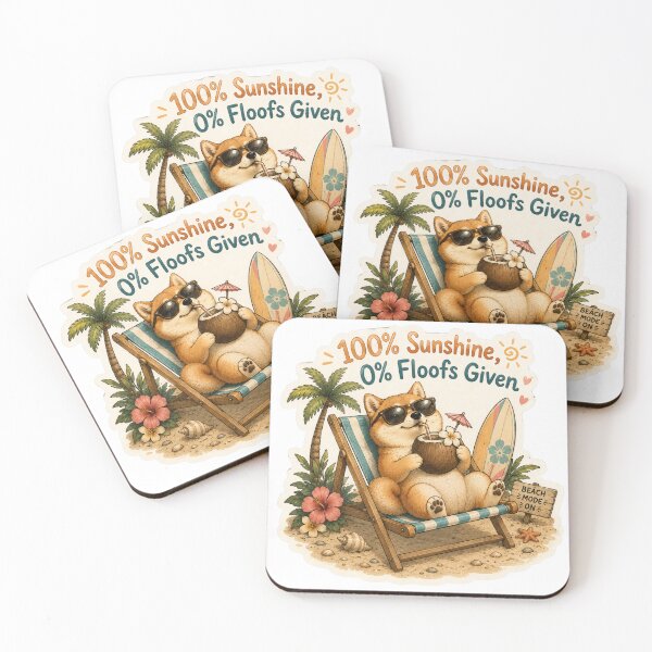 Item preview, 100% Sunshine 0% Floofs Given – Funny Shiba Inu Summer designed and sold by DailyStruggleCo.